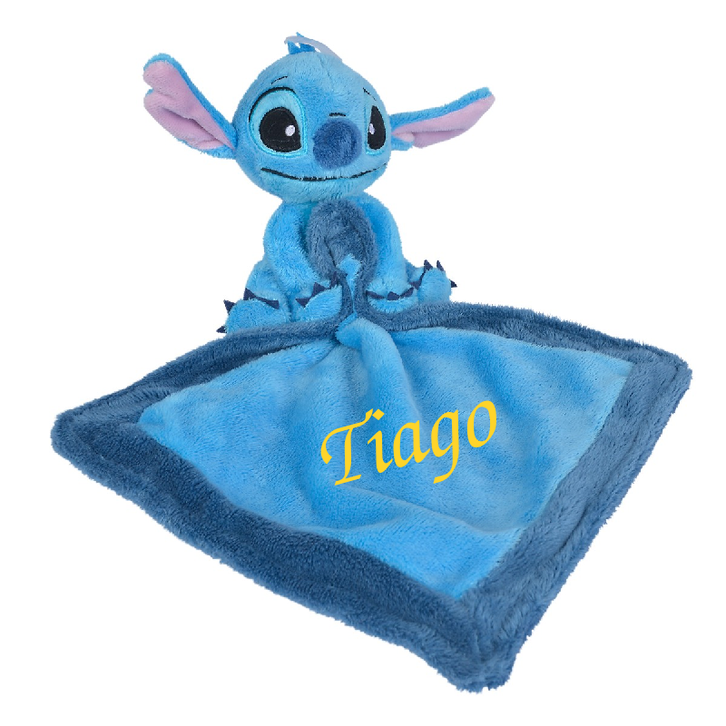 Disney Stitch Mini peluche avec doudou Pastel bleu turquoise 25 cm