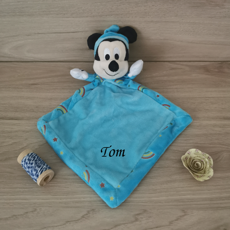 Disney Mickey la souris Doudou luminescent bleu 22 cm