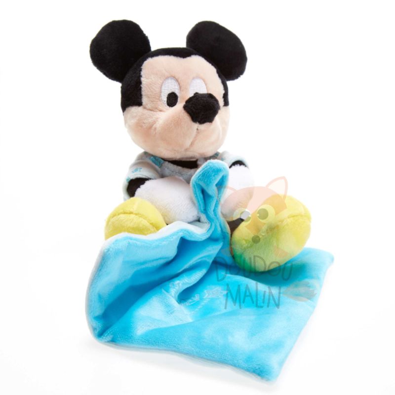 Peluche Mickey phosphorescente - 25 x 13 x 13 cm - Impression lumineuse -  Bleu - Doudou - Achat & prix