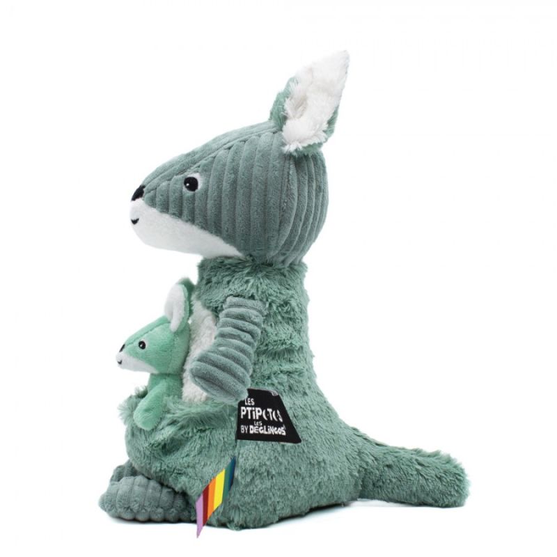 Peluche Kangourou De 30 Cm Gris - La Poste