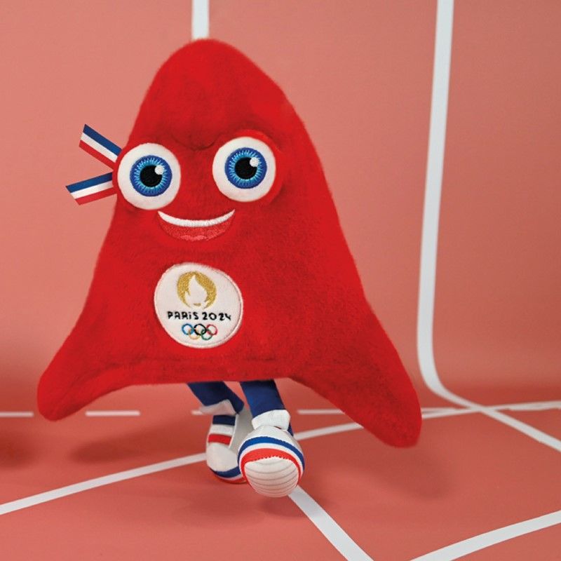 Peluche mascotte olympique jo 2024 phryges rouge Doudou Et