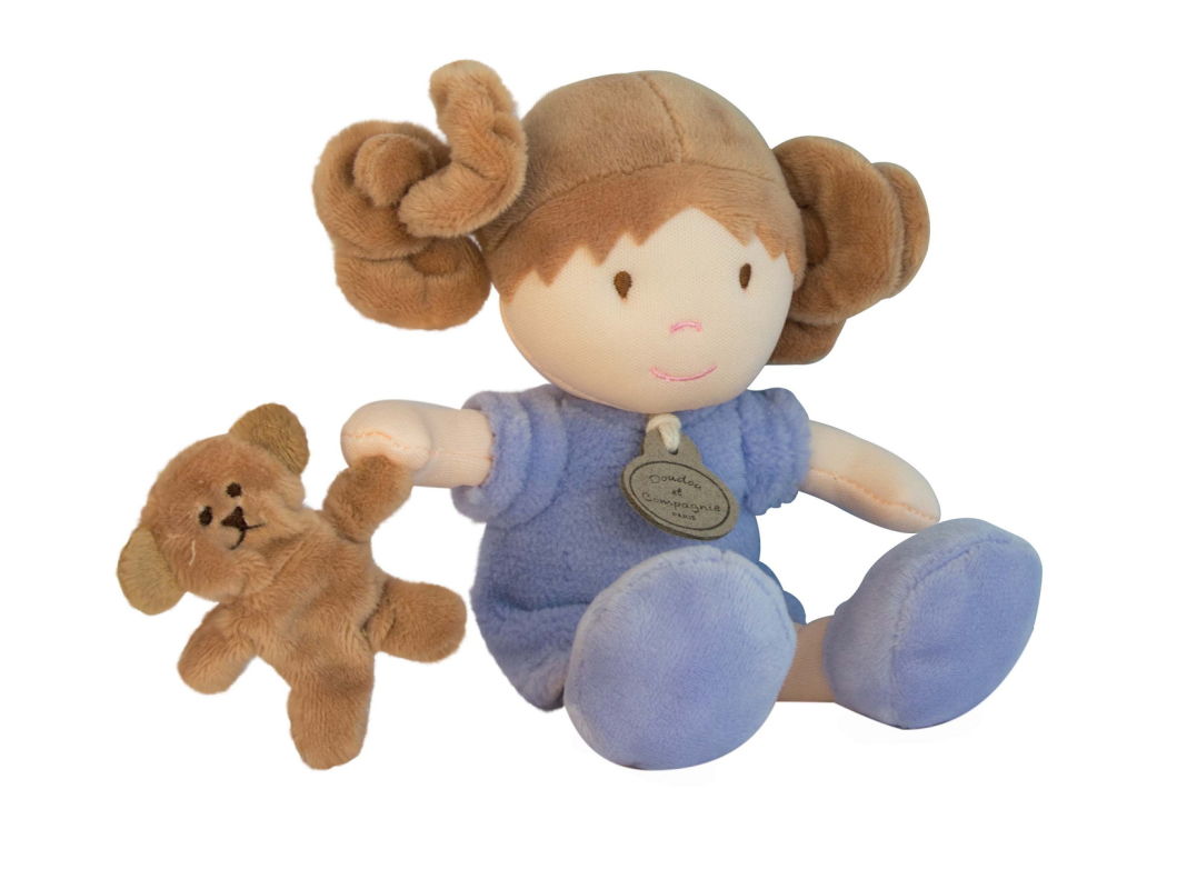 Doudou Et Compagnie Les Demoiselles De Doudou Peluche Poupee Violet