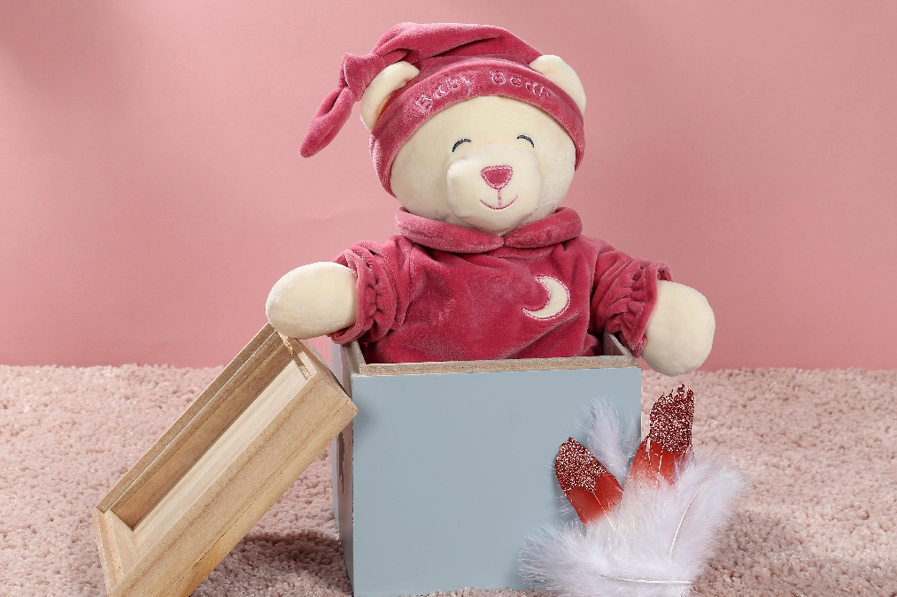 Gipsy Peluche ours coeur blanc rouge 22 cm