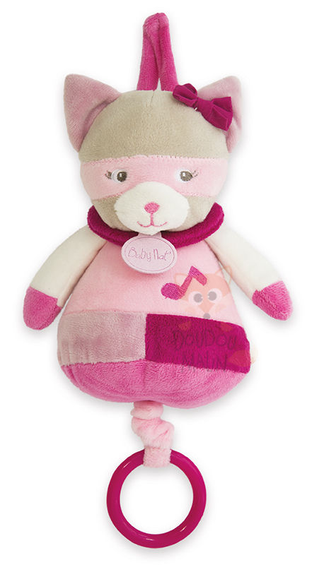 Doudou Luminou Chat Rose Pantin