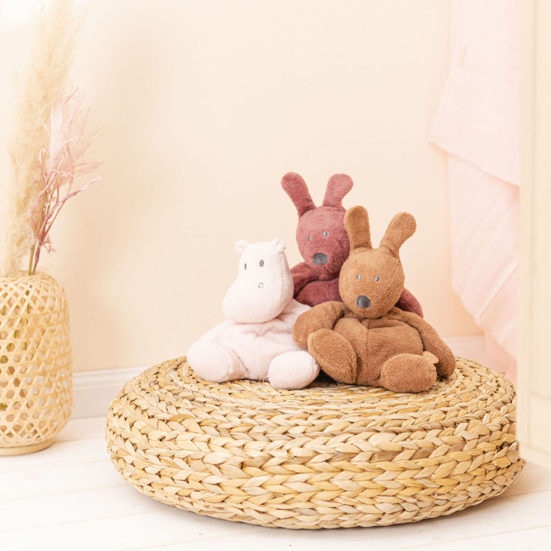 Nattou - Susie et Bonnie - Mini doudou avec attache-sucette lapin