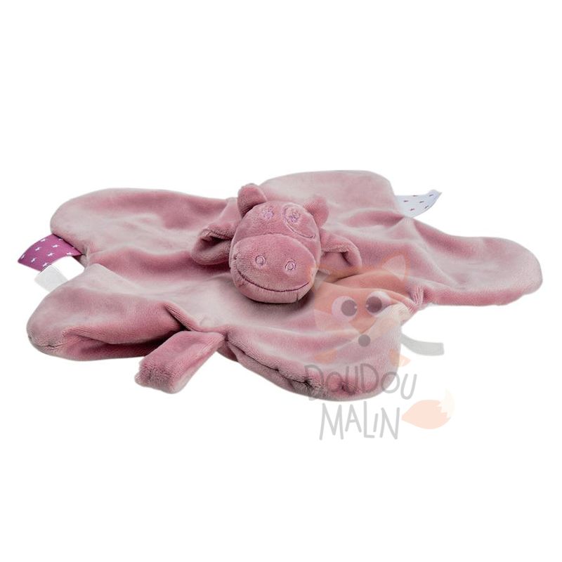 Noukies - Lola Brown & Pink Cow - Medium Soft Plush Toy Comforter Doudou  Belgium