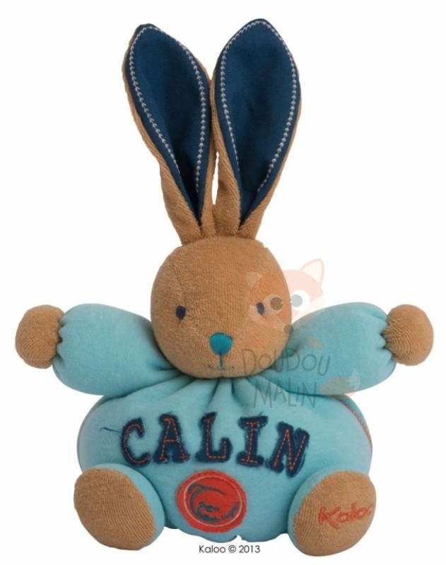 Doudou lapin Kaloo patchwork panier de carottes Kaloo