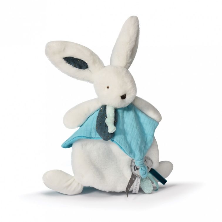 Doudou lapin happy glossy 17 cm Doudou et Compagnie - Les bébés du bonheur