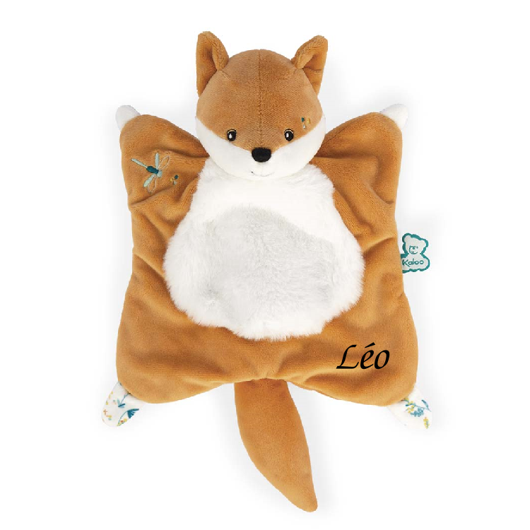 Kaloo - Fripons - Doudou plat Léonard le renard orange 20 cm