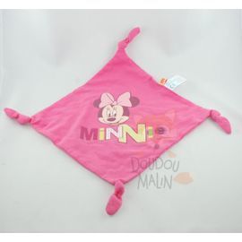 Disney doudou Minnie Mouse souris plat carré rose violet