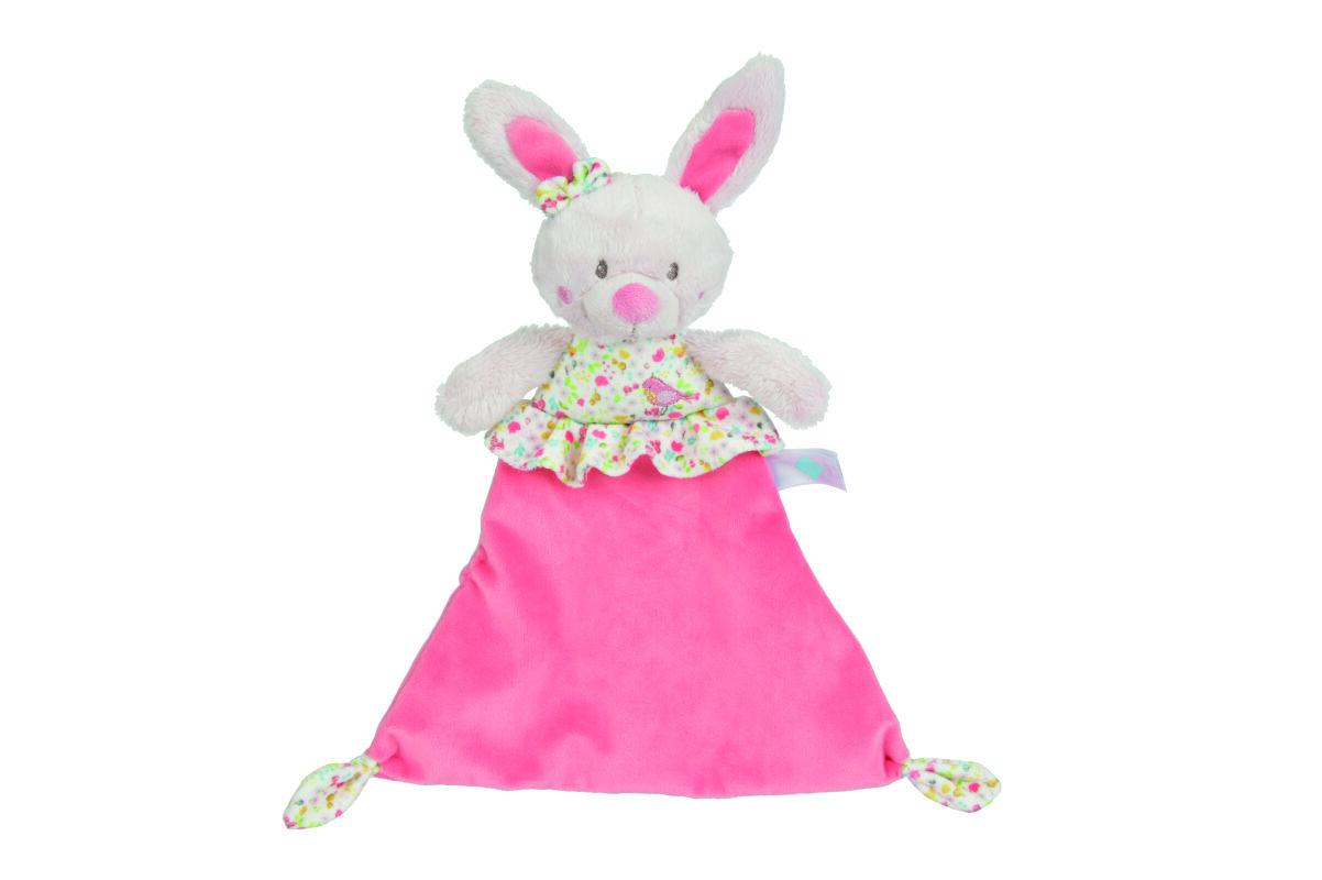 Mini rabbit plush toy - Jacadi pale pink