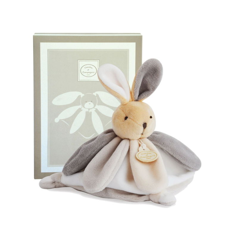 Doudou marotte marionnette cache-cache-lapin blanc - Doudou et compagnie