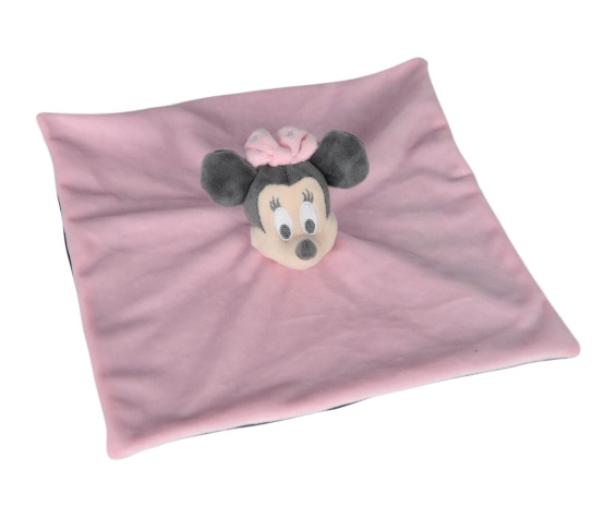 Doudou plat Minnie gris et rose DISNEY