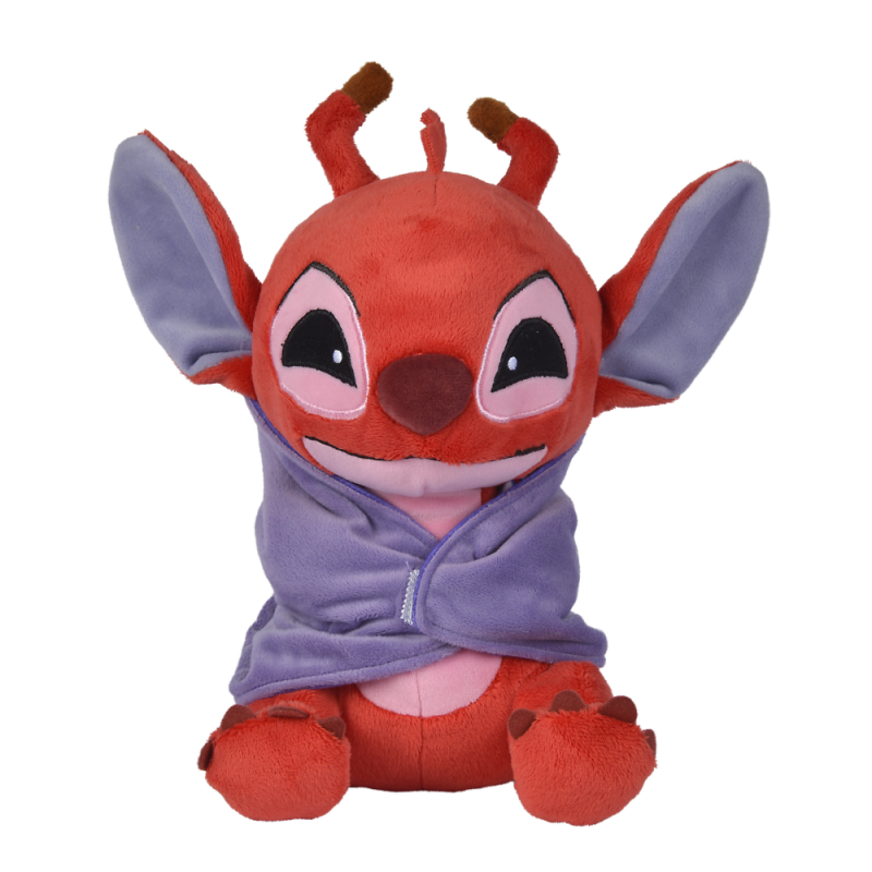 Disney Leroy Stitch Peluche dans sa couverture rouge 25 cm