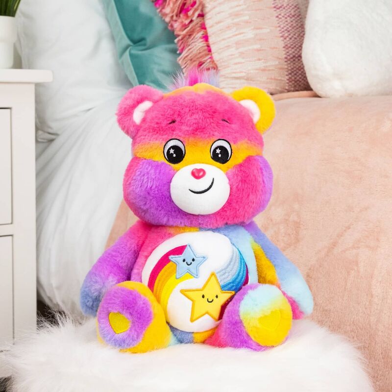 Doudou Care Bears Ours Rose Plat - Bisounours