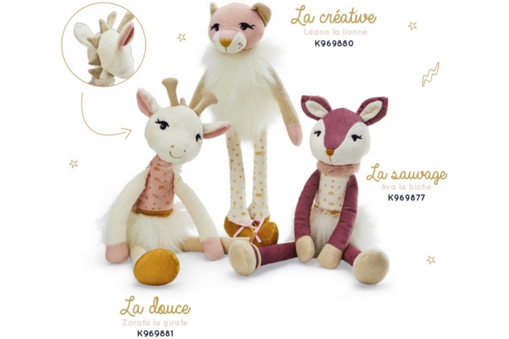 Peluche Léana la lionne les Kalines 45 cms KALOO - DOUDOU STORE